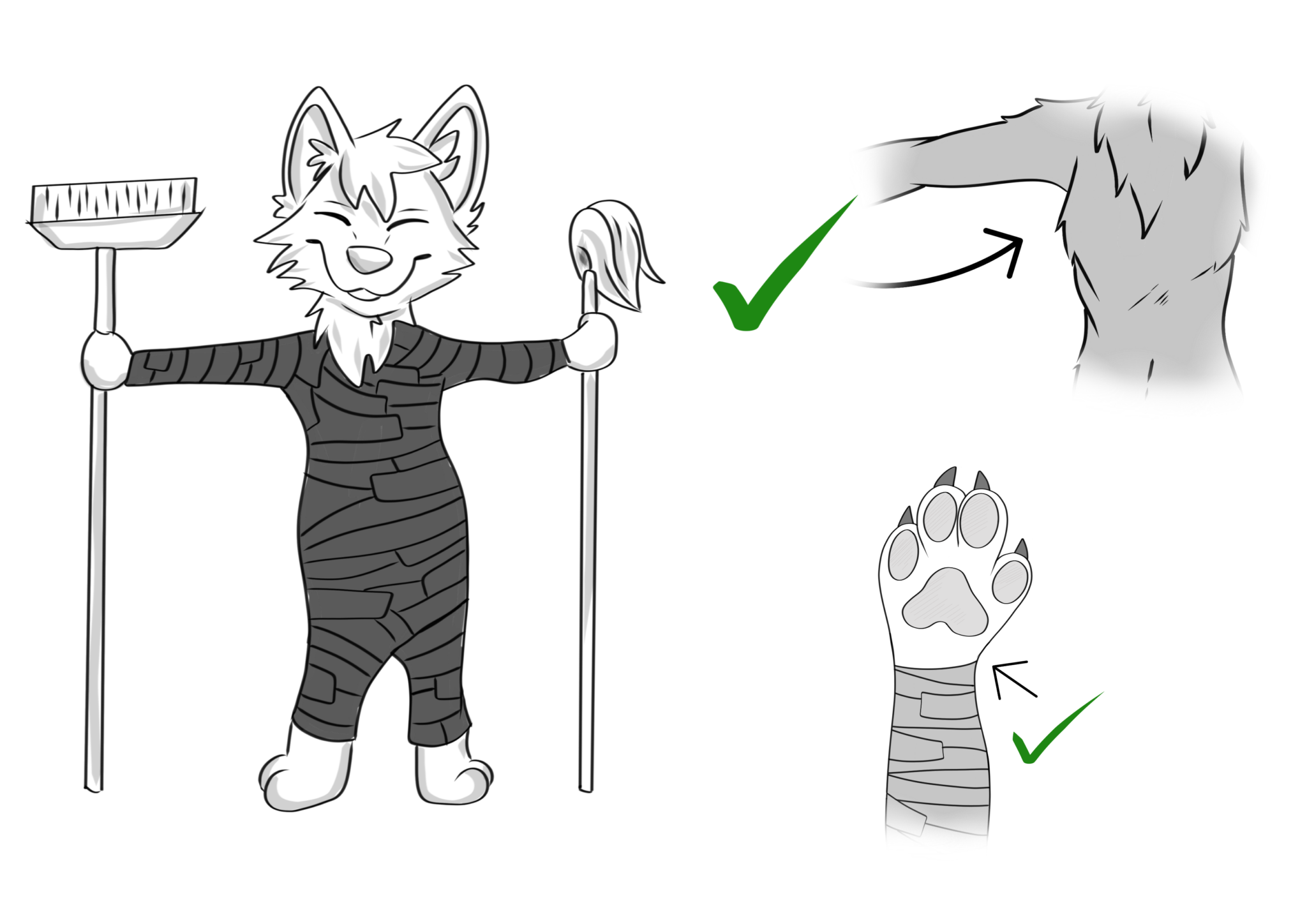 Anleitung Duct Tape Dummy OcMeCreations Fursuit made in Germany